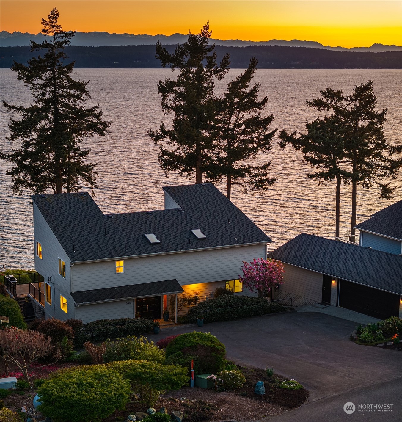 a house view with a garden space