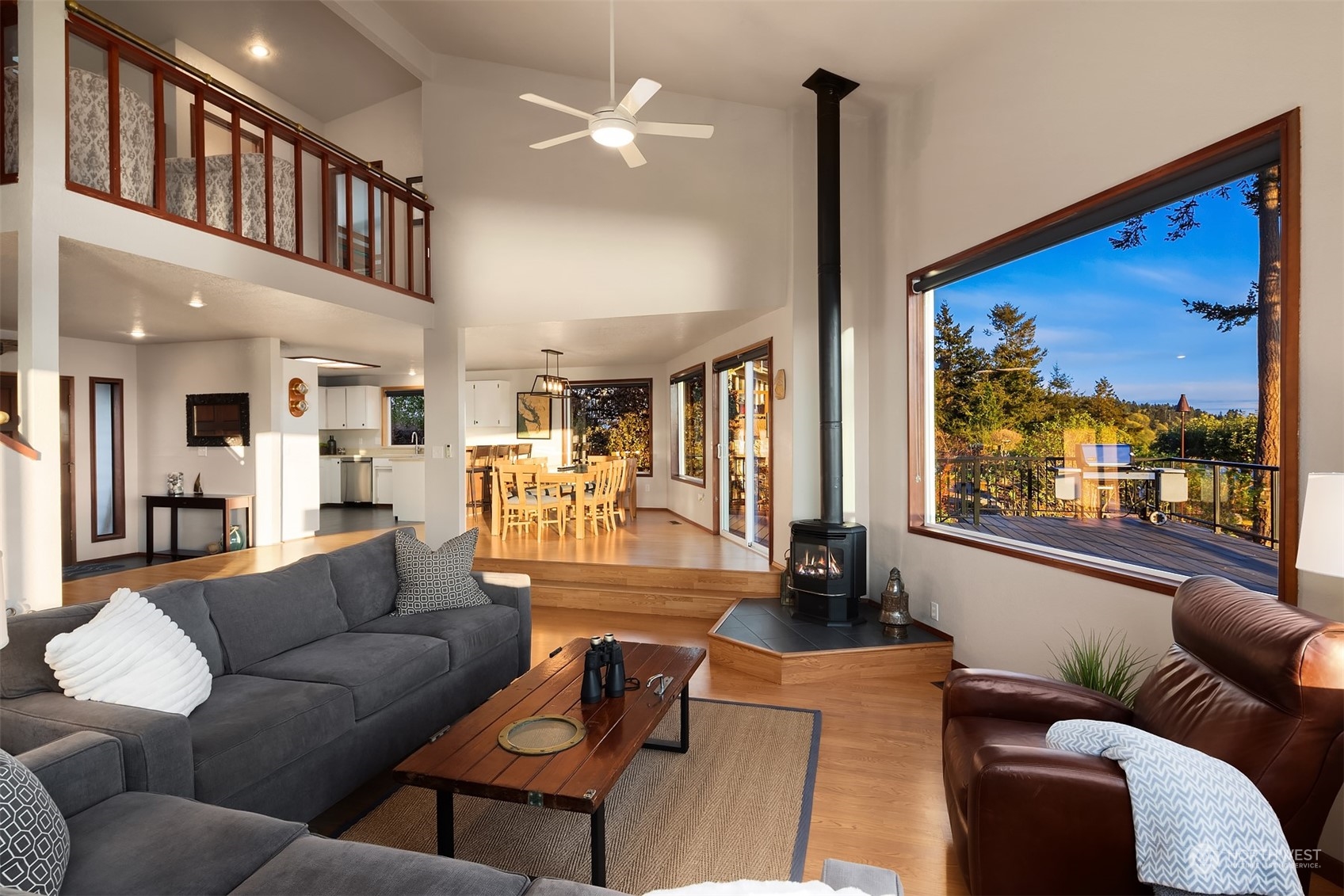 3480 Timothy Way Camano Island, WA 98282 - Photo 7 of 39 a living room with furniture and a large window