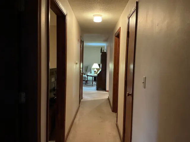 a view of a hallway from a hallway