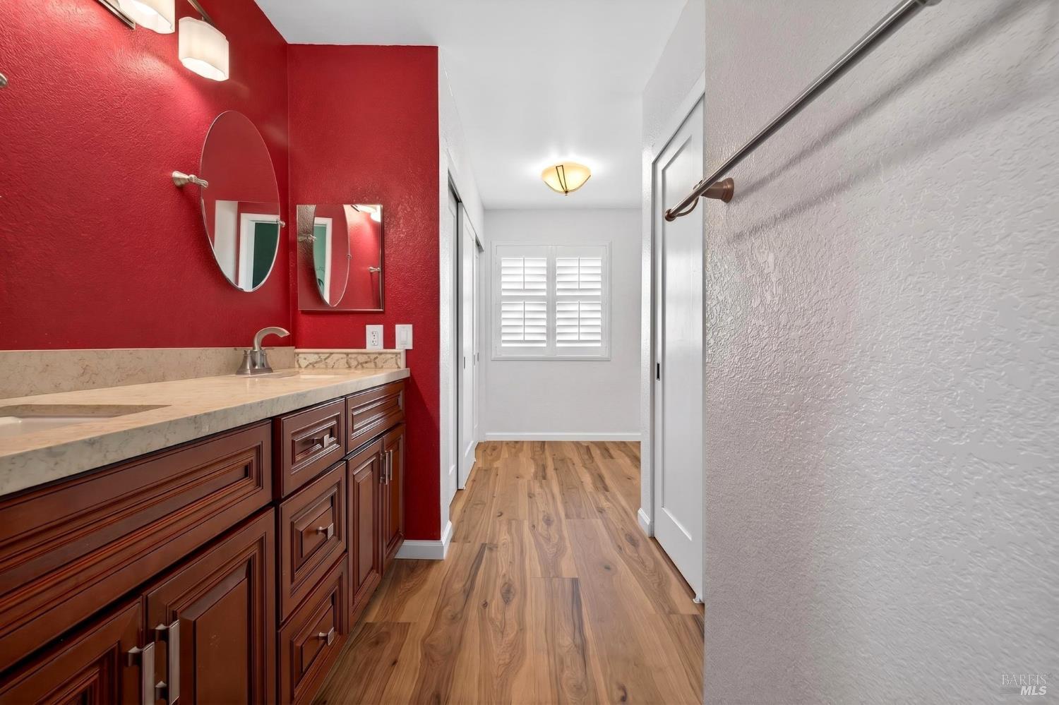 2757 Lakeview Drive Santa Rosa, CA 95405 - Photo 22 of 54 a bathroom with a sink and a mirror