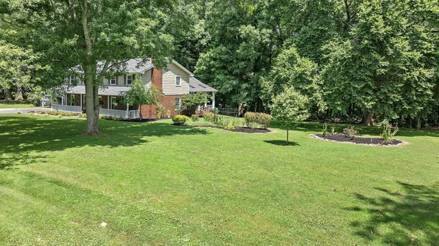 a house view with a garden space