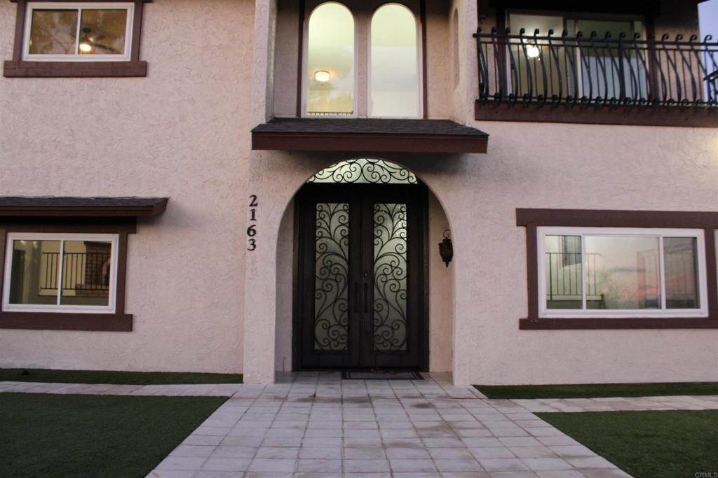 a front view of a house with entryway