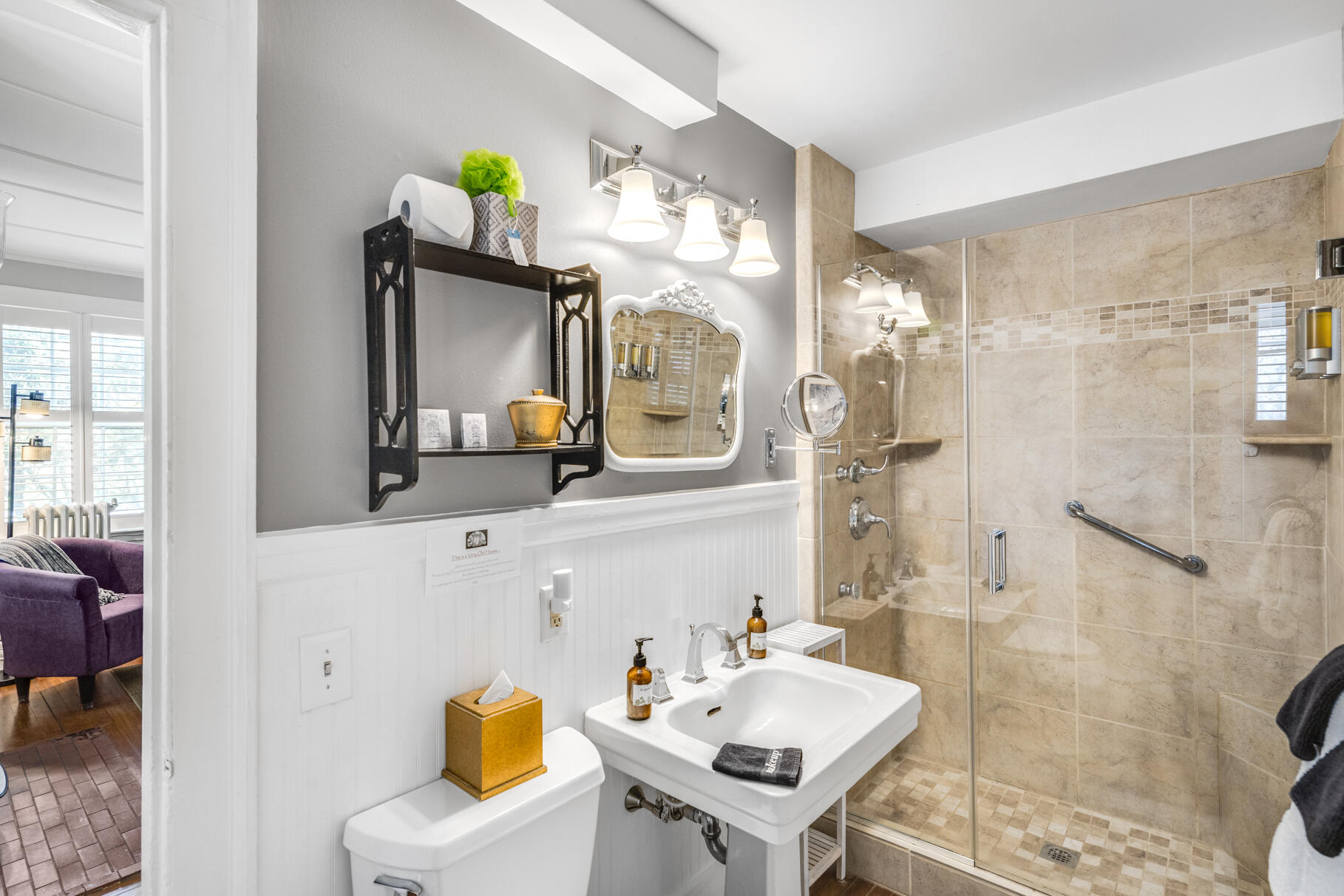 1861 Main Street Brewster, MA 02631 - Photo 14 of 65 a bathroom with a sink a toilet and shower