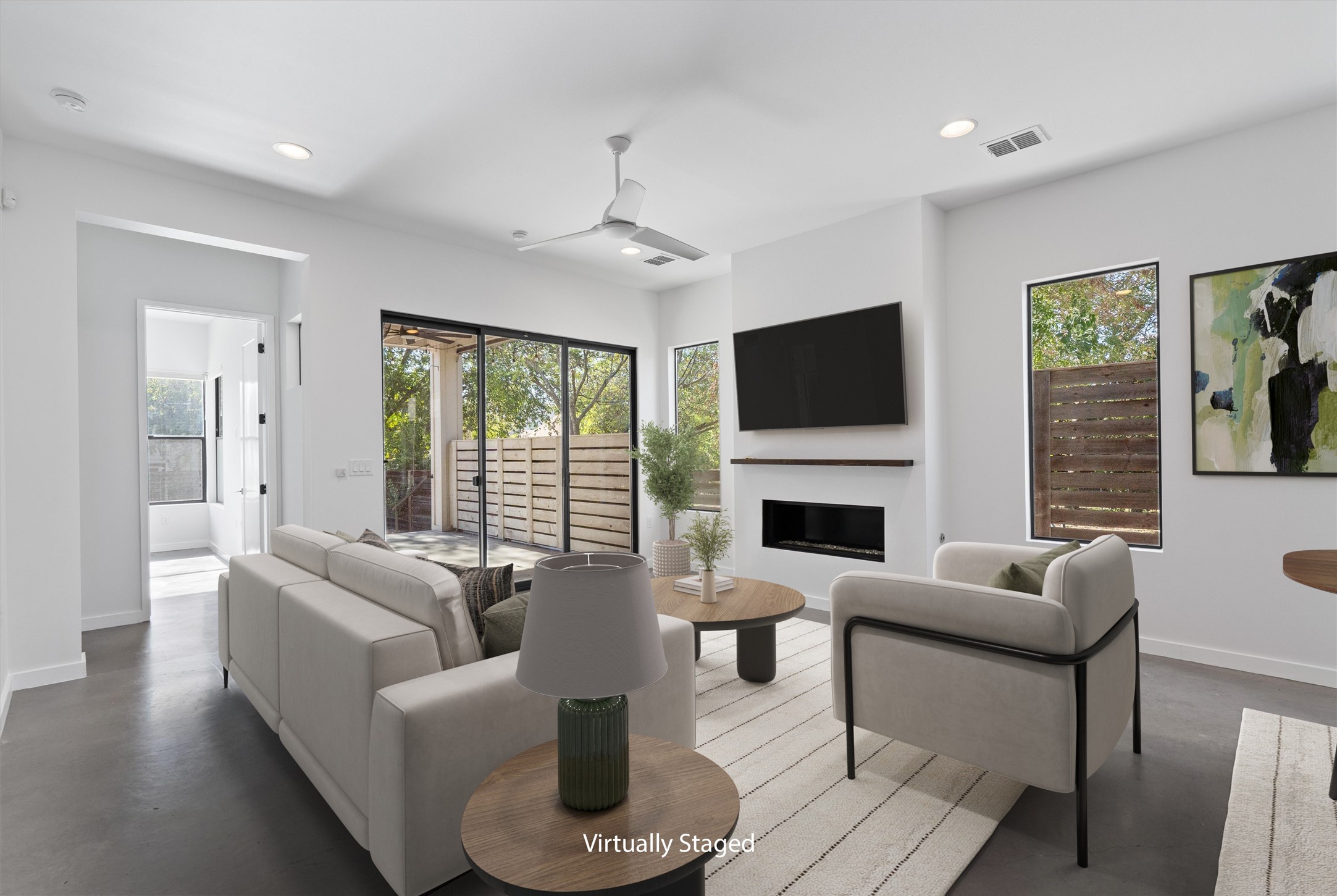 1107 Taulbee Lane, Unit B Austin, TX 78757 - Photo 9 of 37 Living room concept - virtually staged