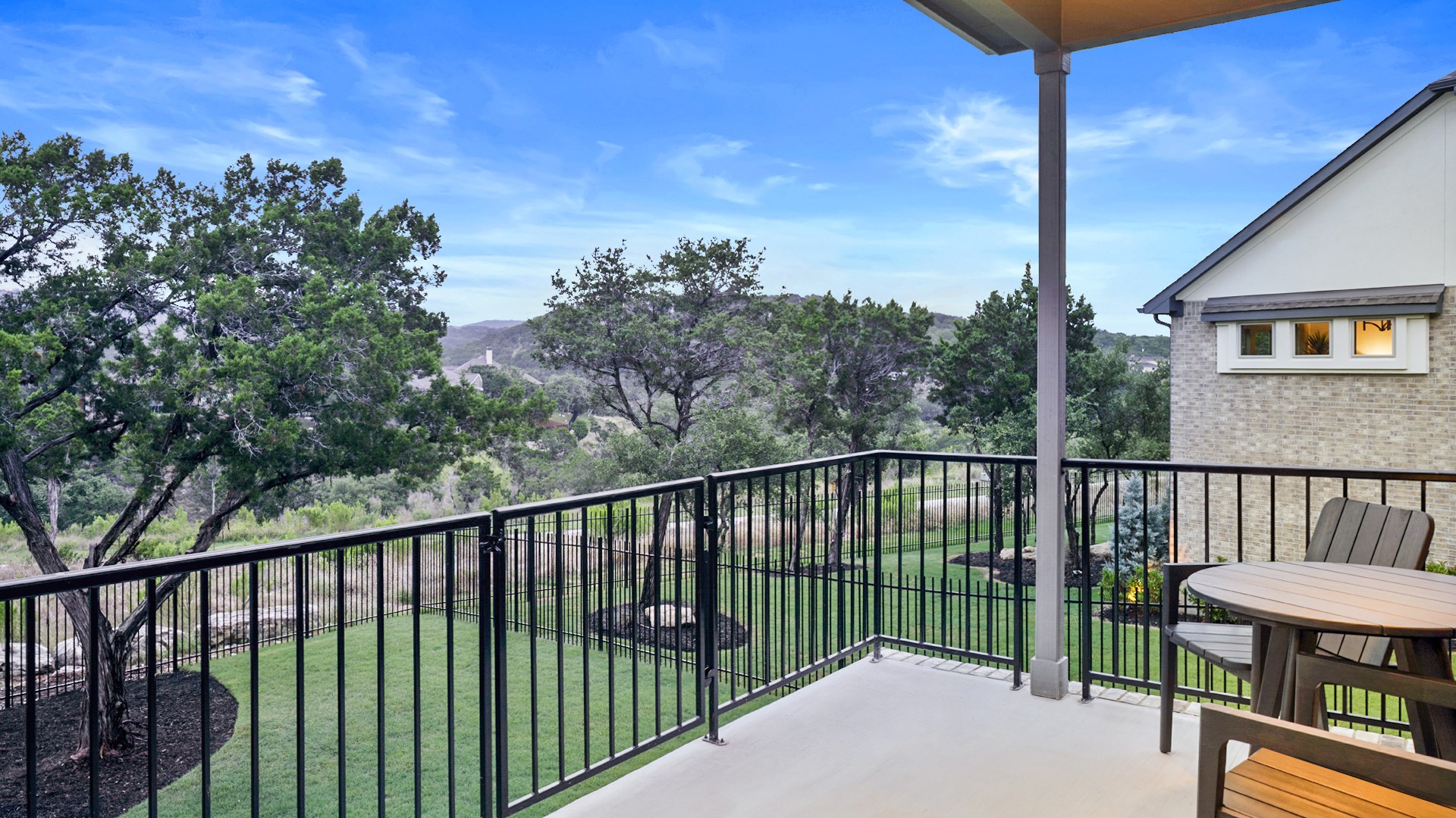 122 Sapling Dew Drive Georgetown, TX 78628 - Photo 21 of 22 a view of a balcony with wooden fence
