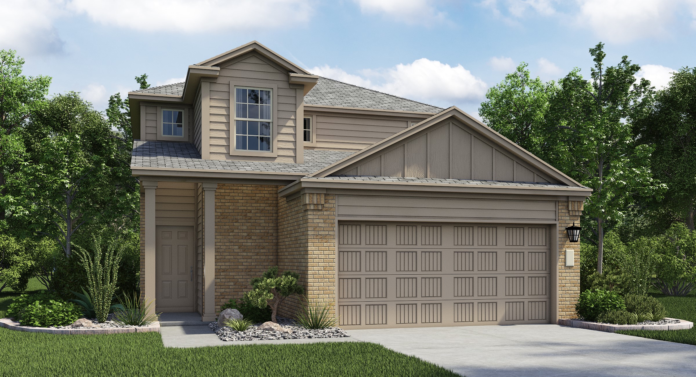 122 Sapling Dew Drive Georgetown, TX 78628 - Photo 3 of 22 a front view of a house with a yard and garage