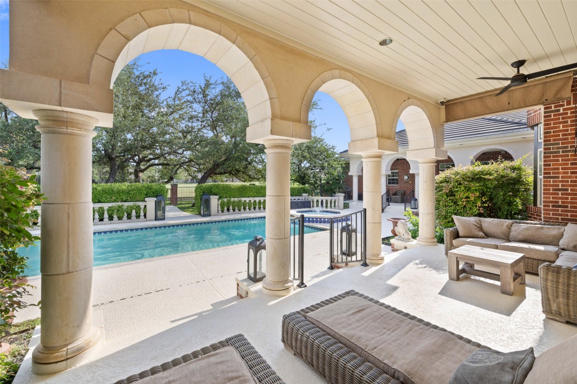118 Lido Street Austin, TX 78734 - Photo 34 of 40 a view of swimming pool with outdoor seating