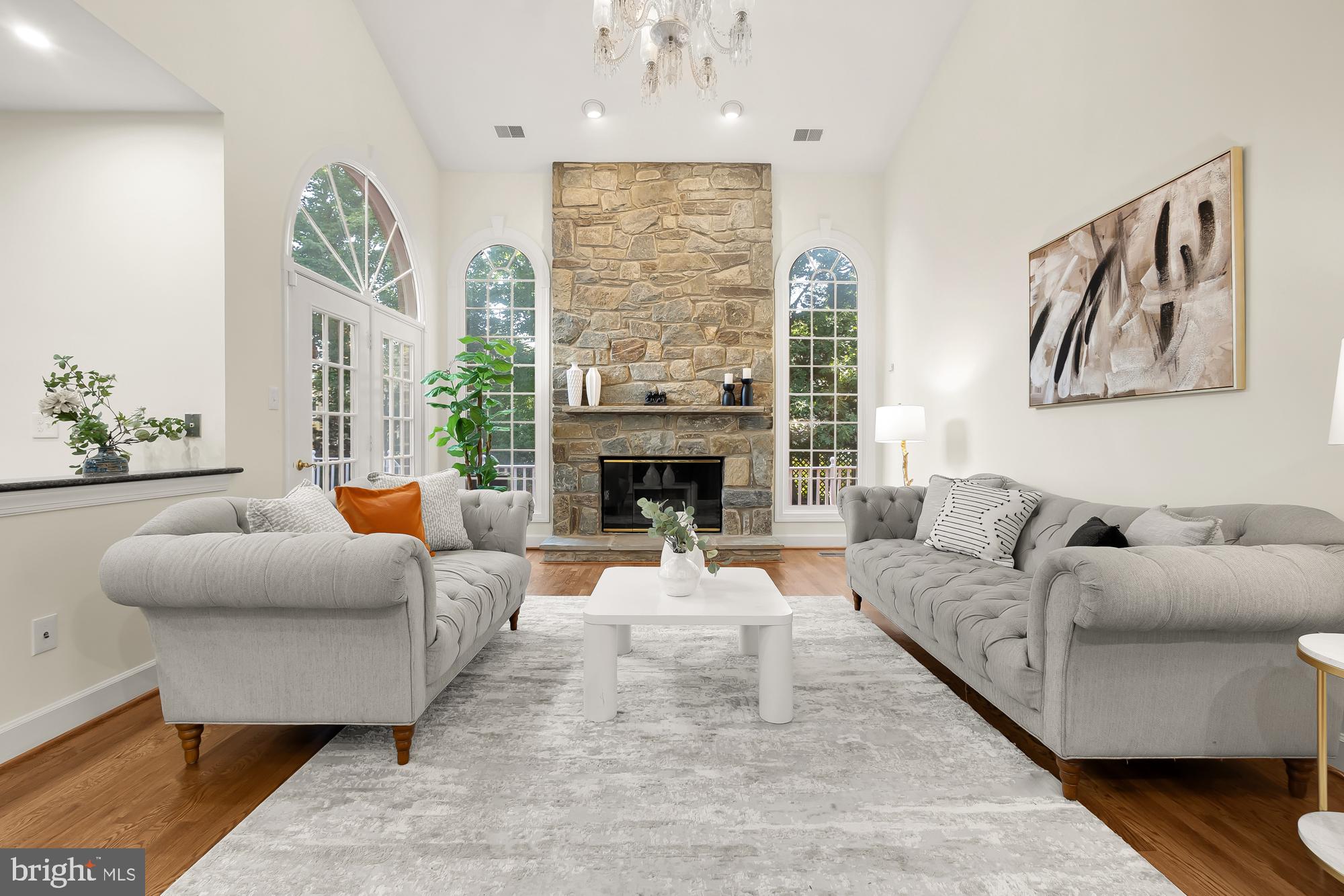 8909 Bells Mill Road Potomac, MD 20854 - Photo 12 of 71 Great room with fireplace