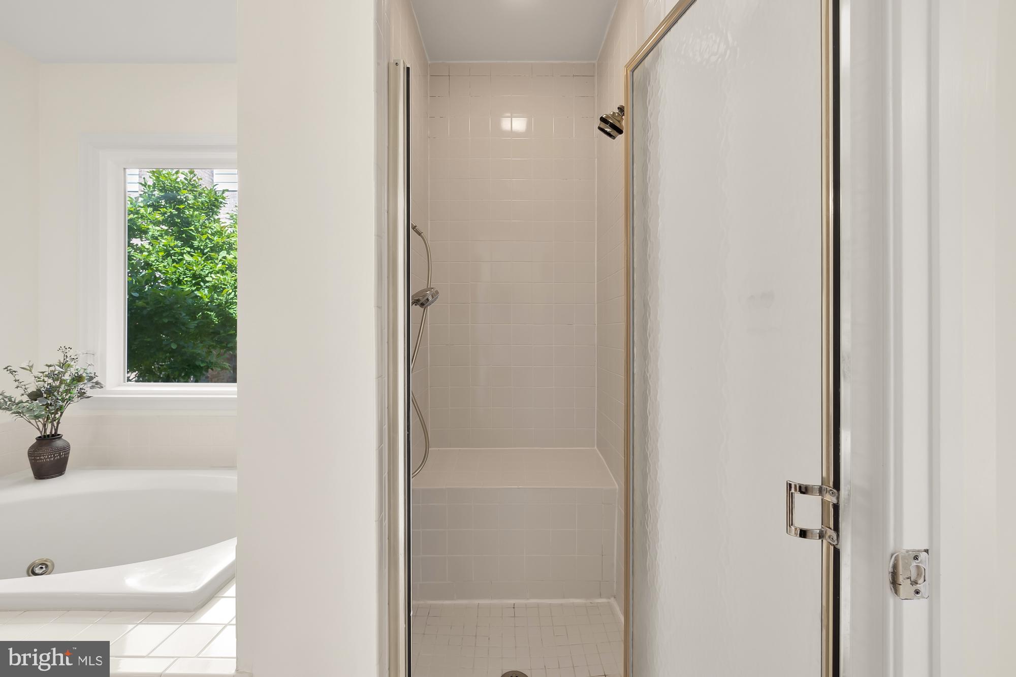 8909 Bells Mill Road Potomac, MD 20854 - Photo 35 of 71 Main level en suite bathroom with tub and shower