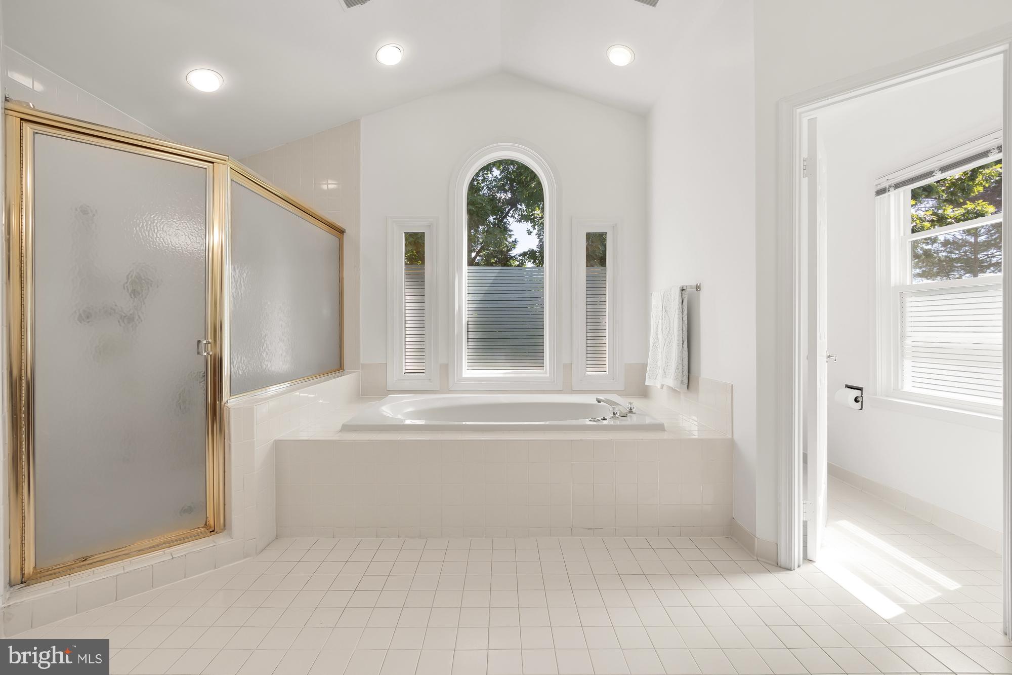 8909 Bells Mill Road Potomac, MD 20854 - Photo 40 of 71 Primary bathroom tub and shower