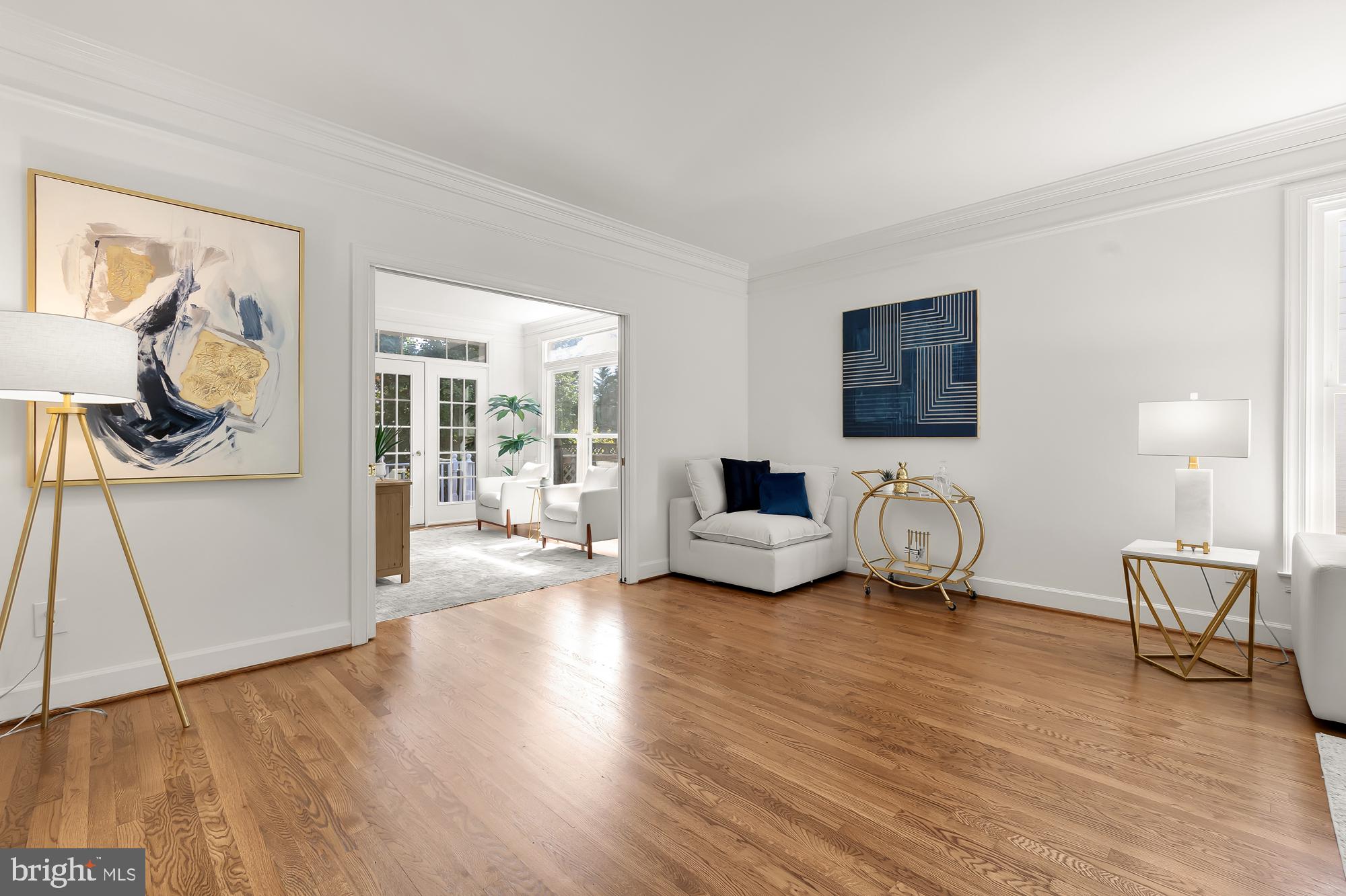 8909 Bells Mill Road Potomac, MD 20854 - Photo 8 of 71 Living room with view to office
