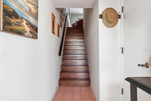 a view of a garden from a balcony