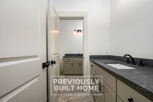 a view of a garden with an outdoor space