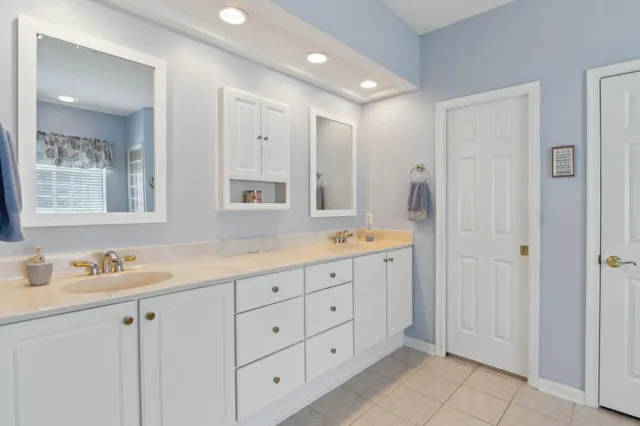 a view of a garden with a pathway