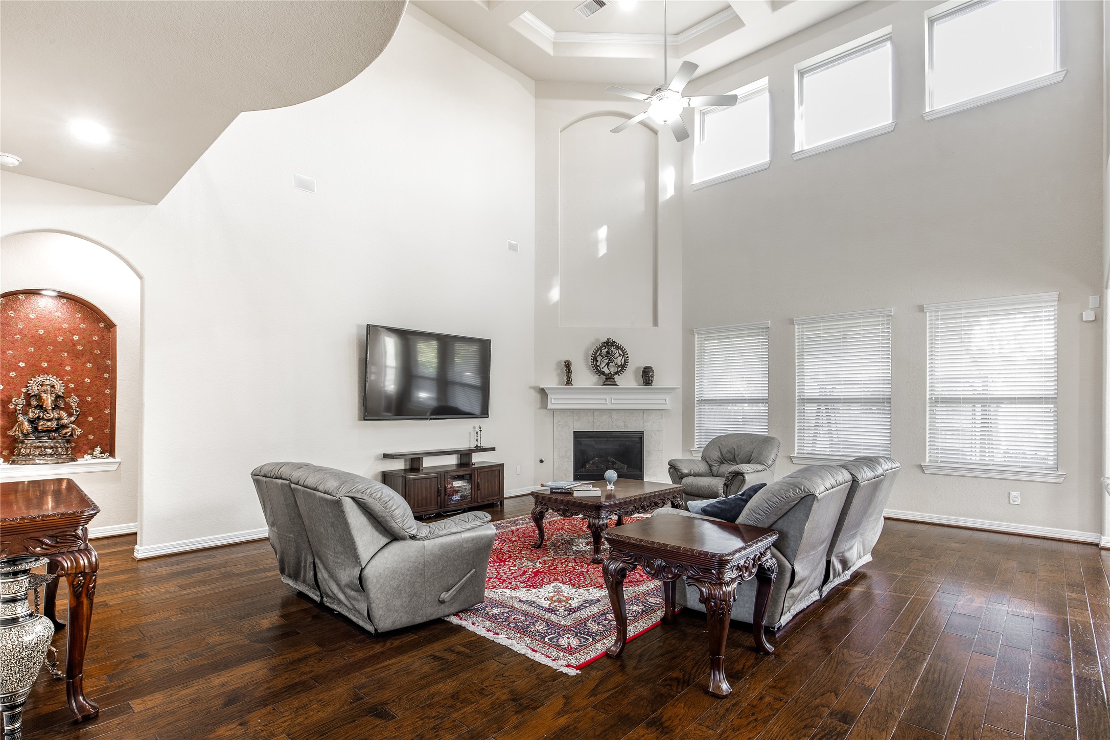 2607 Tree Swallow Bluff Path Spring, TX 77389 - Photo 11 of 50 a living room with furniture fireplace and a window