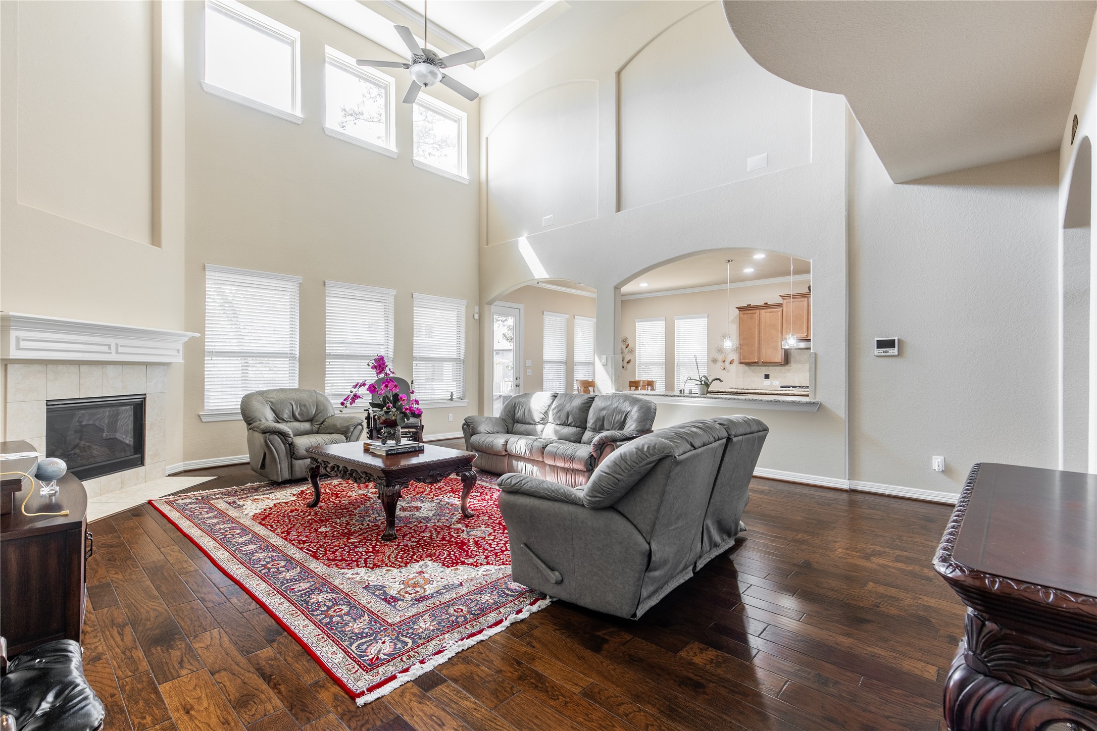 2607 Tree Swallow Bluff Path Spring, TX 77389 - Photo 12 of 50 a living room with furniture fireplace and a table