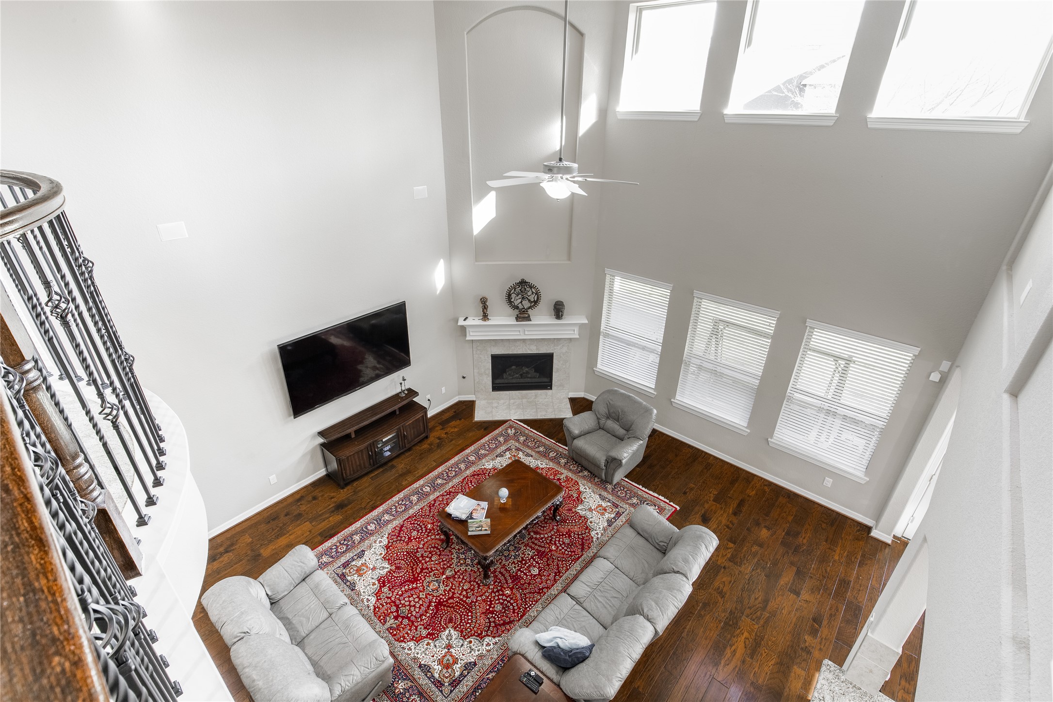 2607 Tree Swallow Bluff Path Spring, TX 77389 - Photo 22 of 50 a living room with furniture and a fireplace