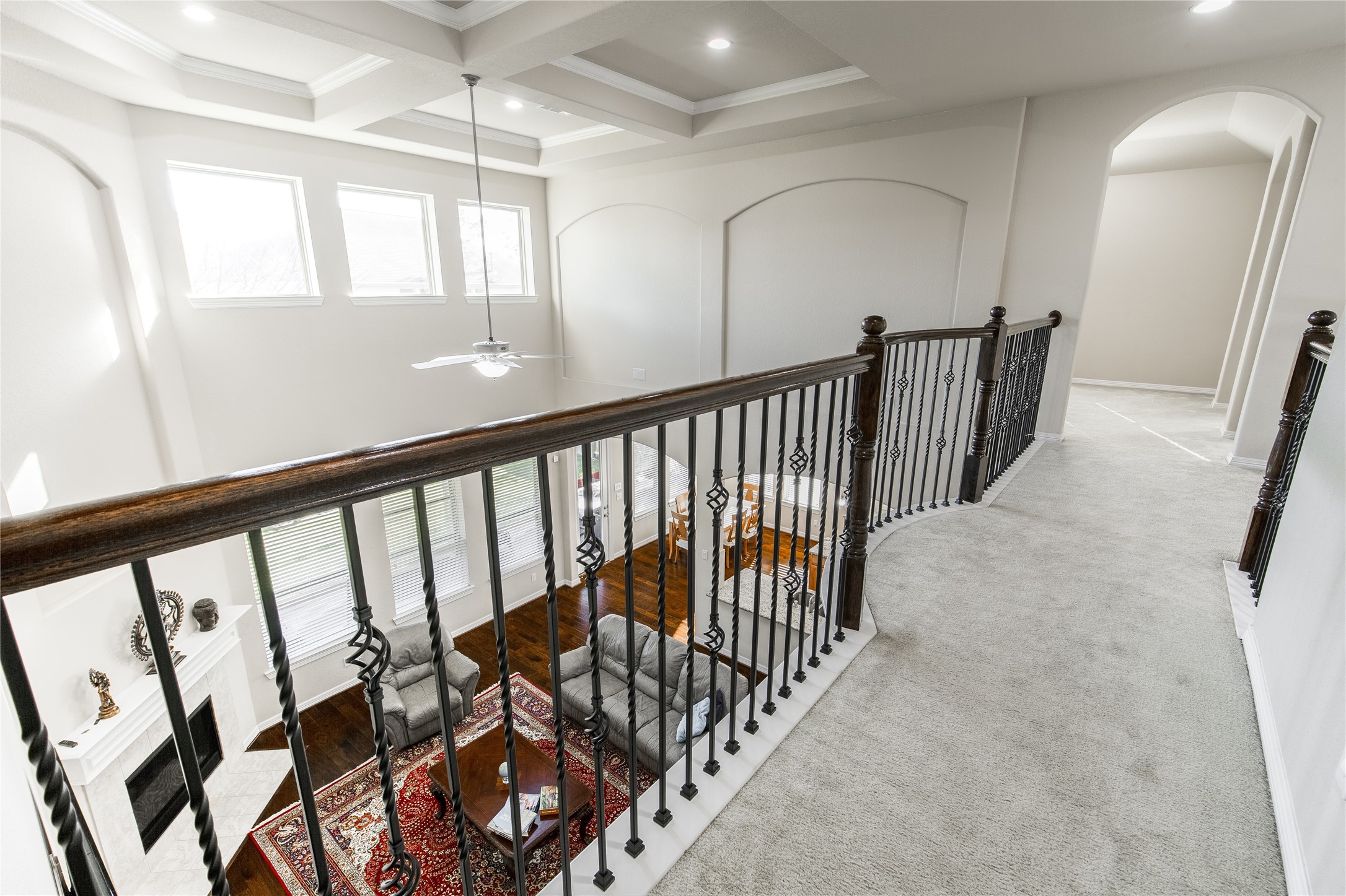 2607 Tree Swallow Bluff Path Spring, TX 77389 - Photo 23 of 50 a view of staircase with lots of wooden floor