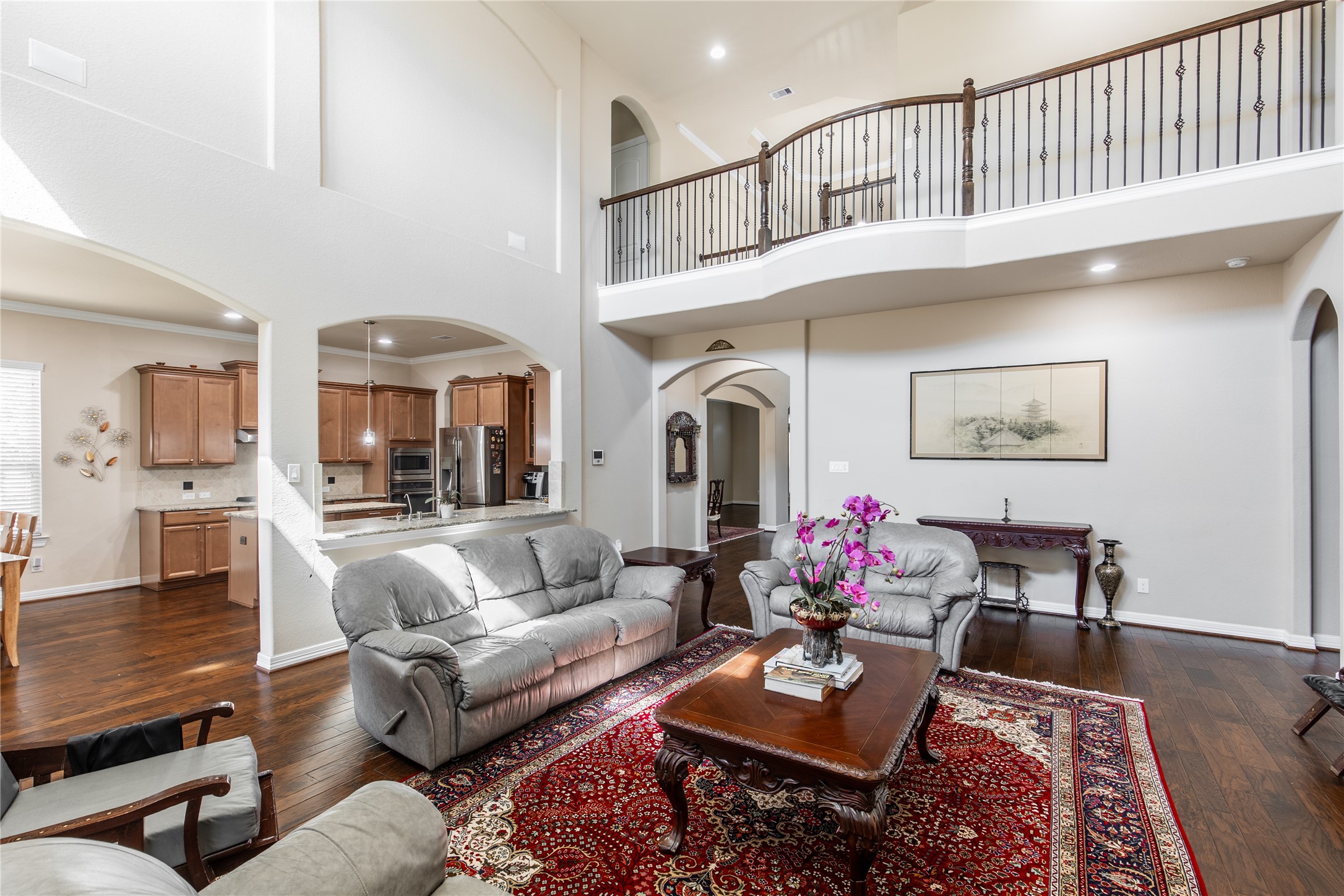 2607 Tree Swallow Bluff Path Spring, TX 77389 - Photo 10 of 50 a living room with furniture and wooden floor