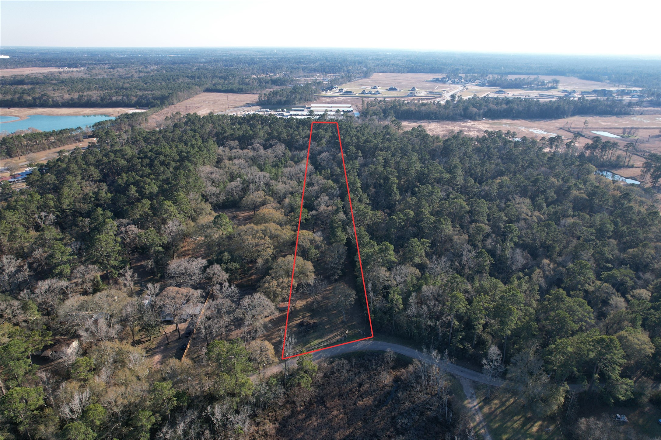 an aerial view of multiple house