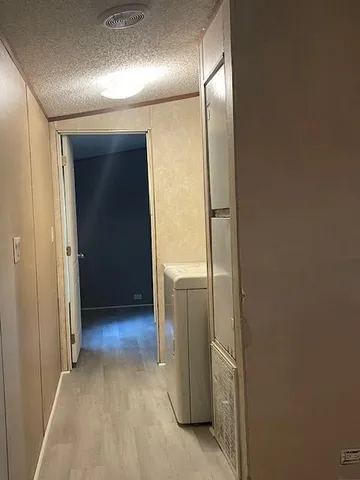 an empty room with closet