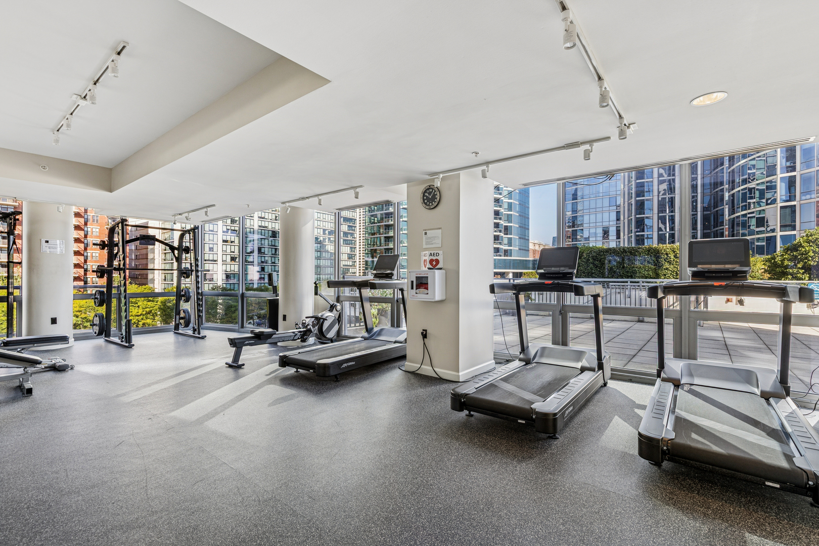 1235 South Prairie Avenue, Unit 2506 Chicago, IL 60605 - Photo 19 of 32 a view of a room with gym equipment