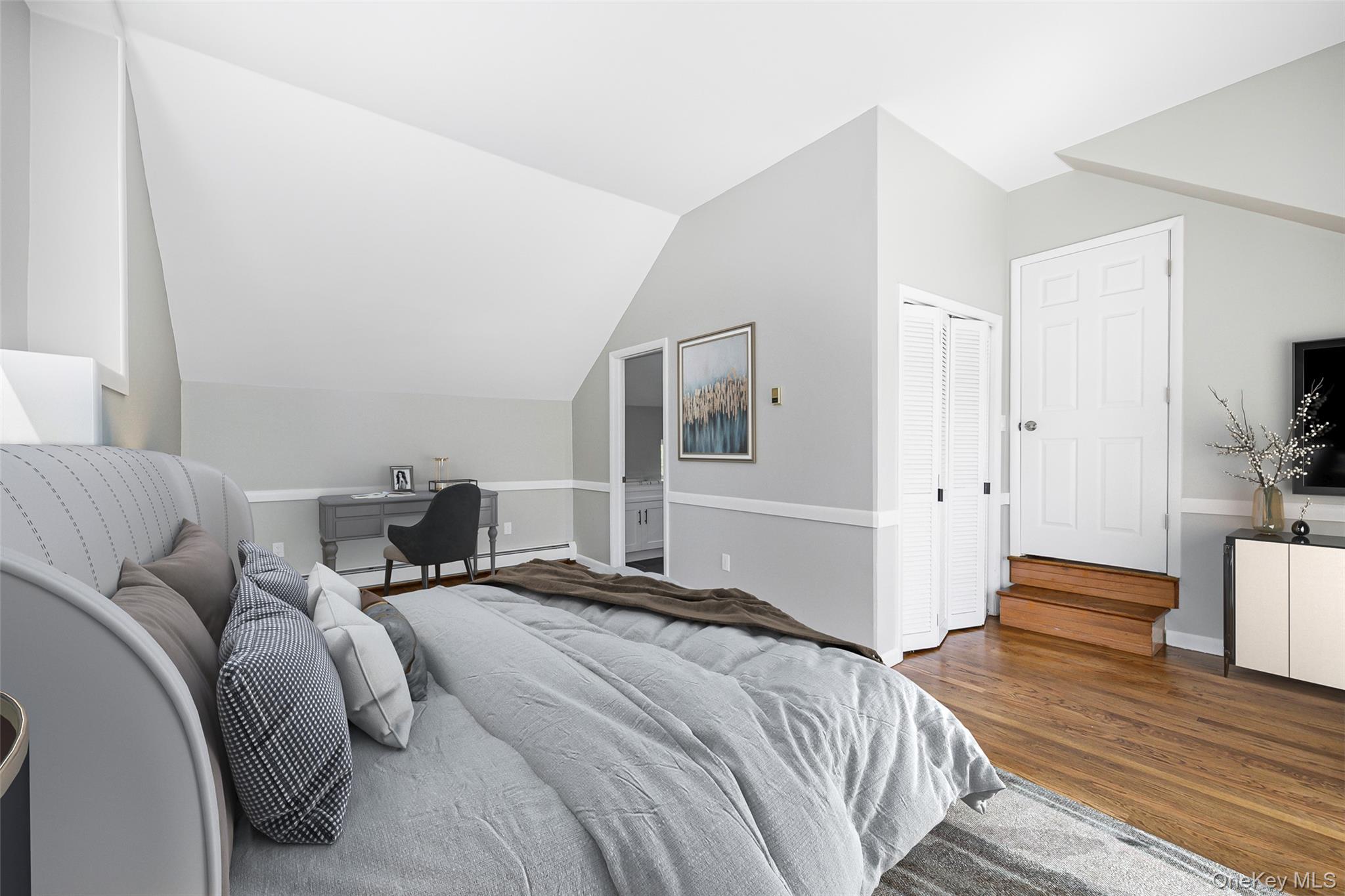 12 State Line Road Millerton, NY 12546 - Photo 12 of 18 a bedroom with a bed and wooden floor