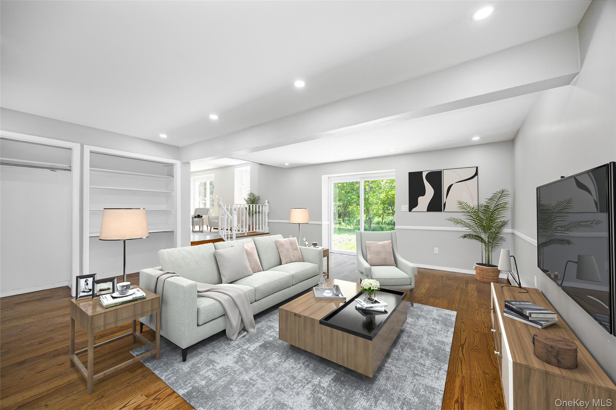 12 State Line Road Millerton, NY 12546 - Photo 4 of 18 a living room with furniture flat screen tv and a large window