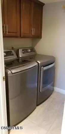 a close view of washer and dryer