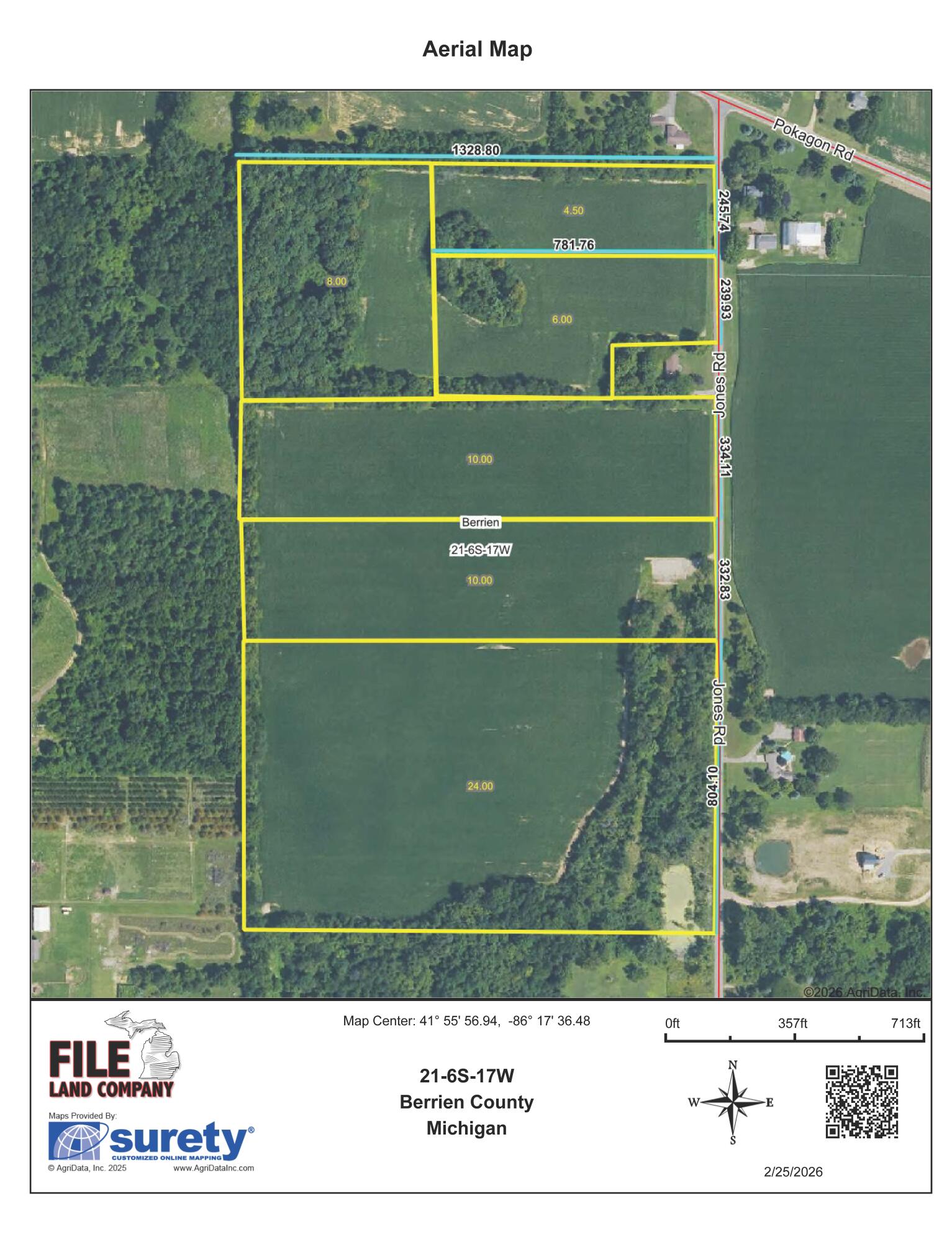 2 Jones Road Berrien Springs, MI 49103 - Photo 1 of 1 Aerial