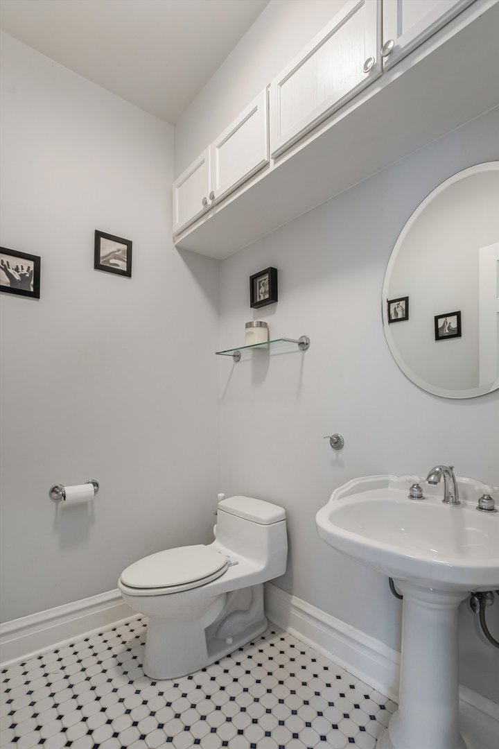 230 Wisner Street Park Ridge, IL 60068 - Photo 16 of 43 a bathroom with a sink a toilet and a mirror