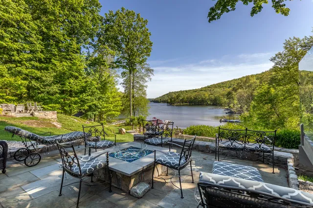 a view of a terrace with furniture and outdoor space