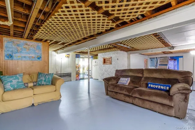 a outdoor living space with furniture