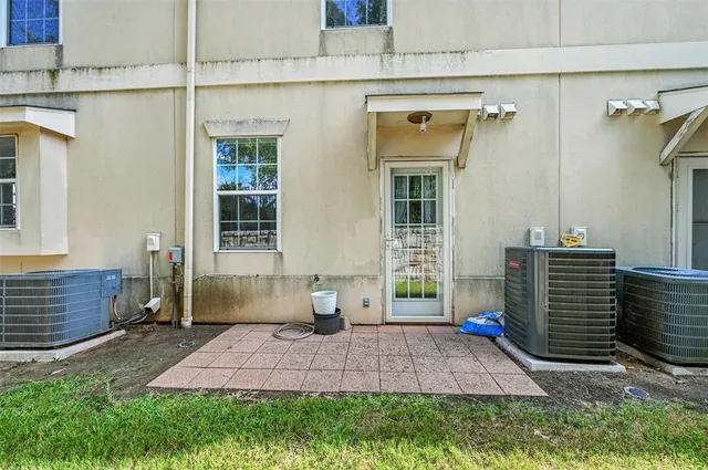 a picture of a bench in front of a door