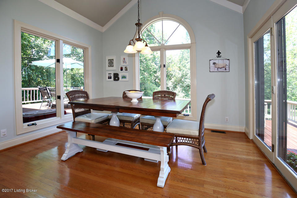 14003 Hickory Ridge Road Louisville, KY 40245 - Photo 30 of 58 Dining Area with vaulted ceiling and view of the great backyard