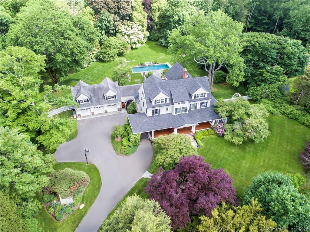 209 West Lane Ridgefield, CT 06877 - Photo 1 of 1 an aerial view of a house with garden space and street view