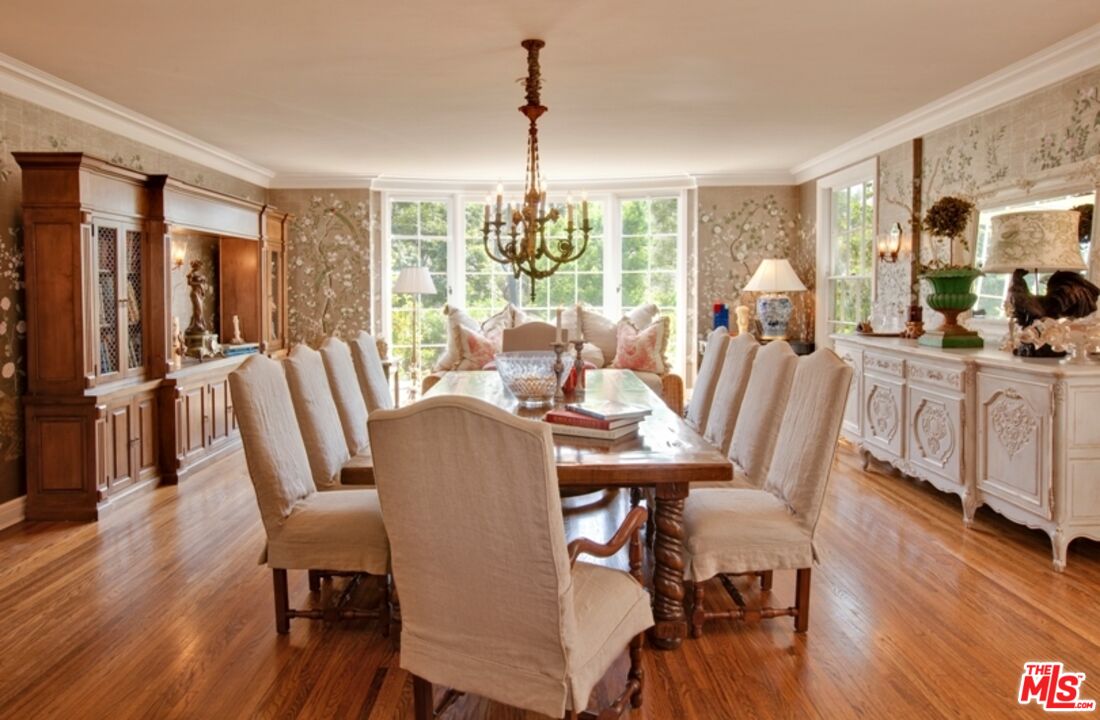 7 Oakmont Drive Los Angeles, CA 90049 - Photo 6 of 14 a view of a dining room with furniture window and wooden floor
