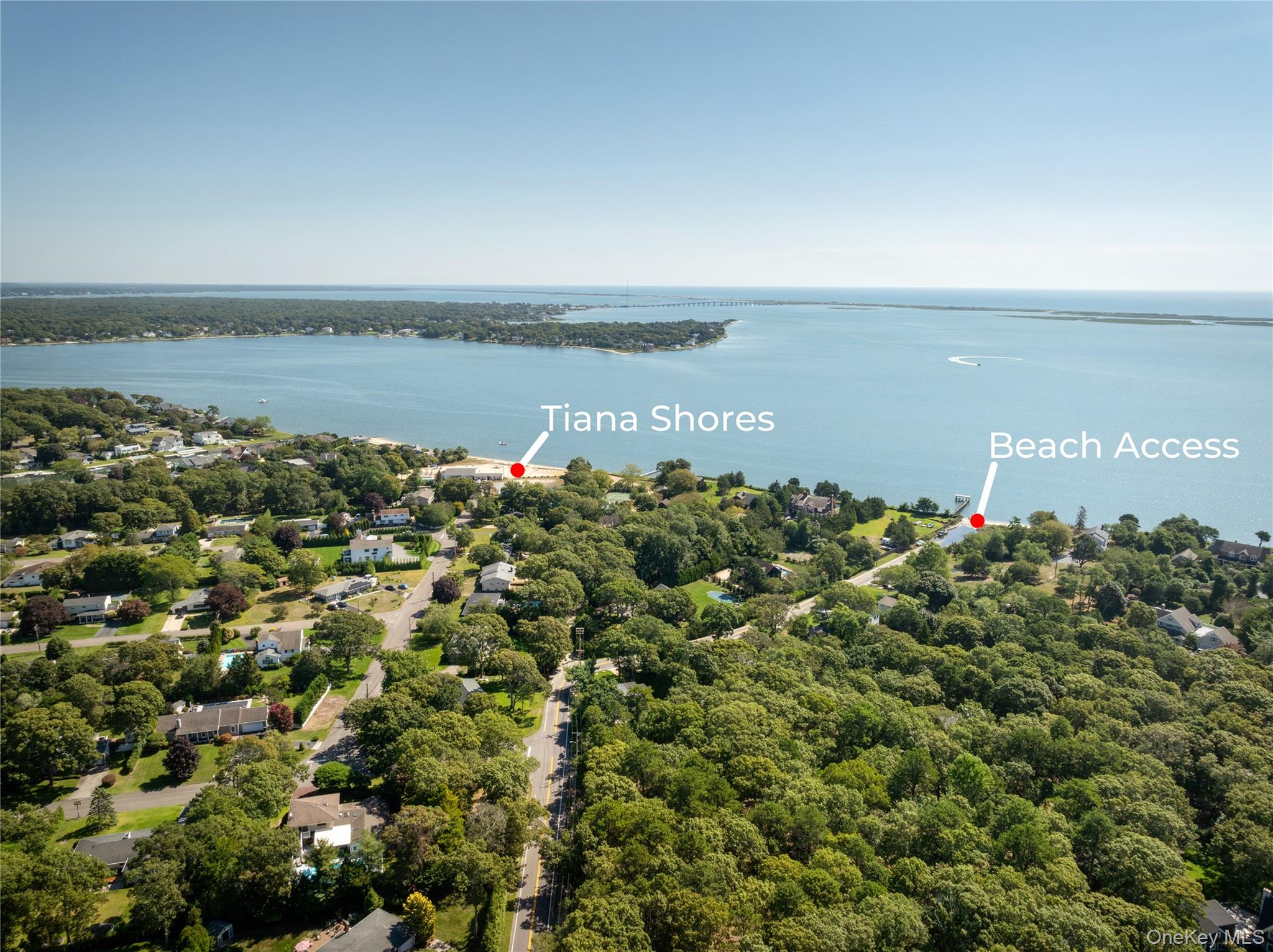 8 Foxboro Road Hampton Bays, NY 11946 - Photo 11 of 50 an aerial view of a houses with ocean view