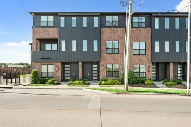 a front view of a building