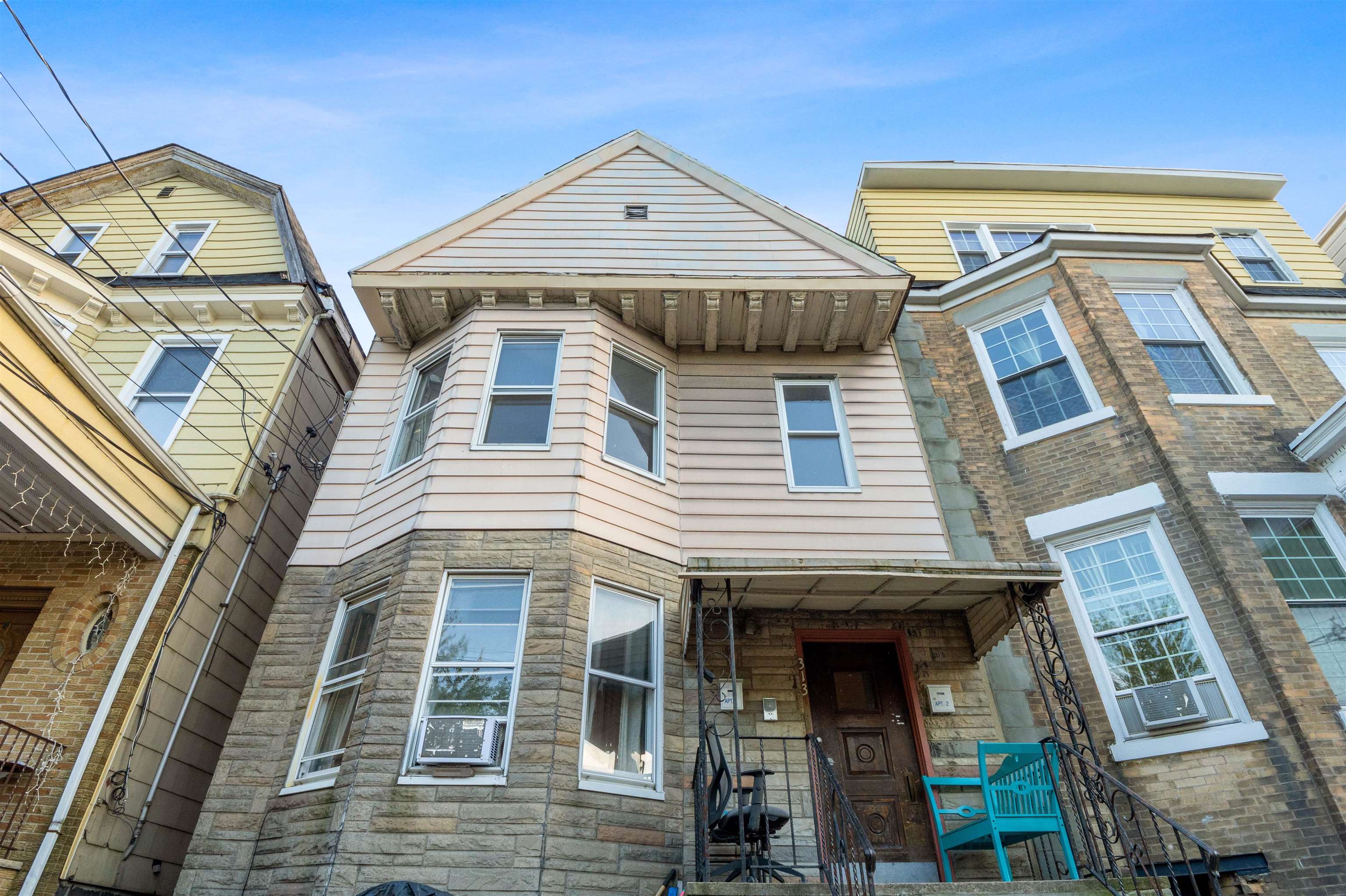 a front view of a house