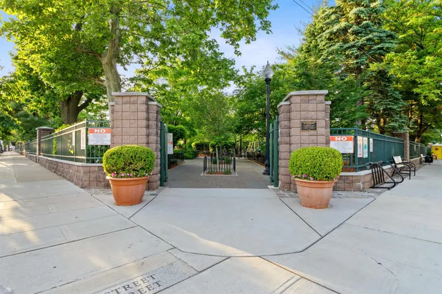a outdoor view with a seating space