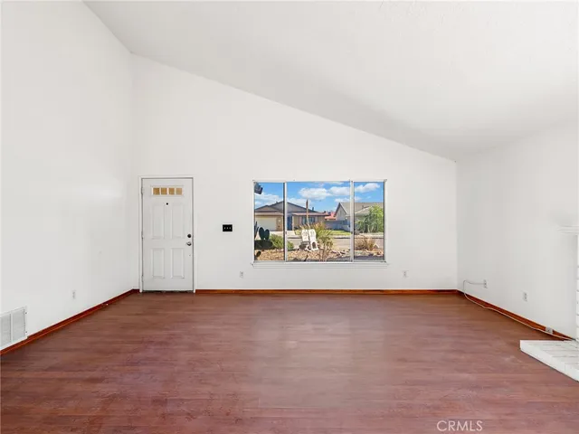 an empty room with a window