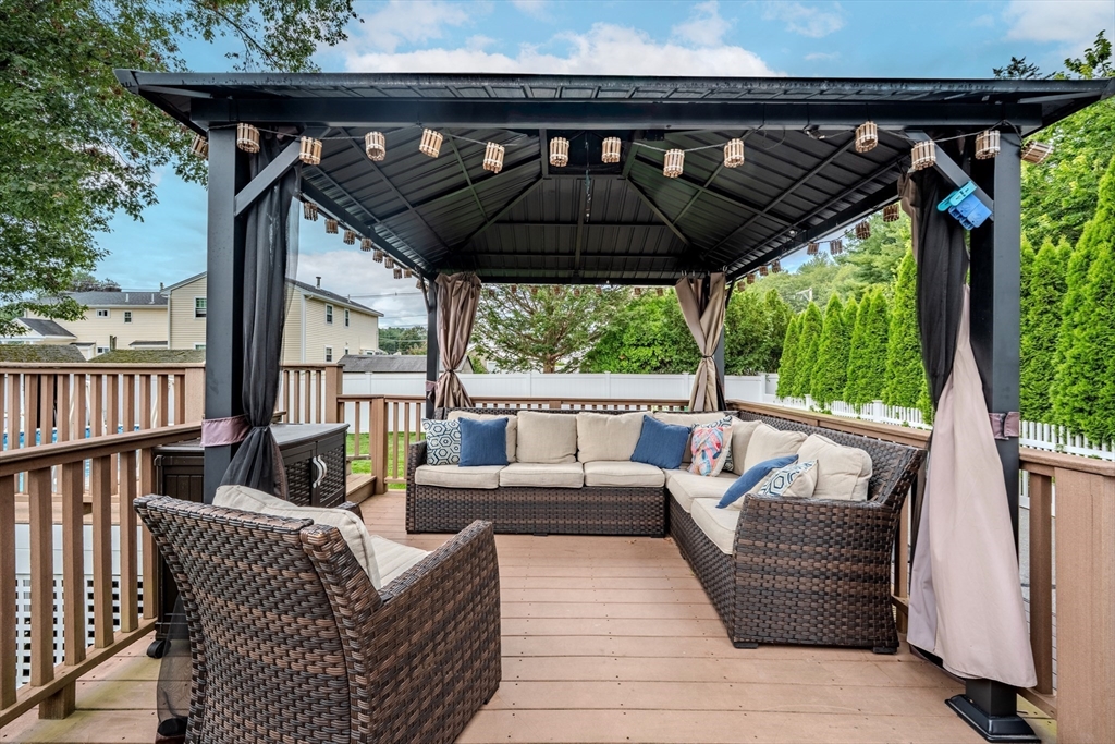 7 Allendale Avenue Billerica, MA 01821 - Photo 29 of 42 a view of outdoor patio with chairs and wooden floor