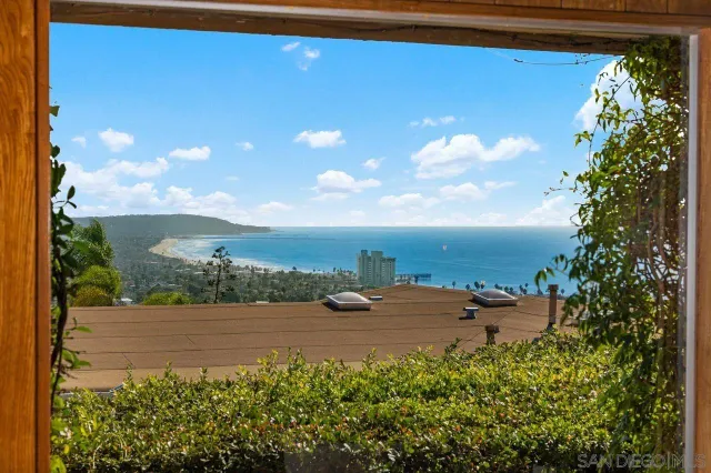 a view of a lake with a big yard