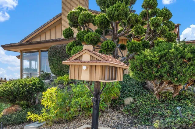 a house view with a garden space