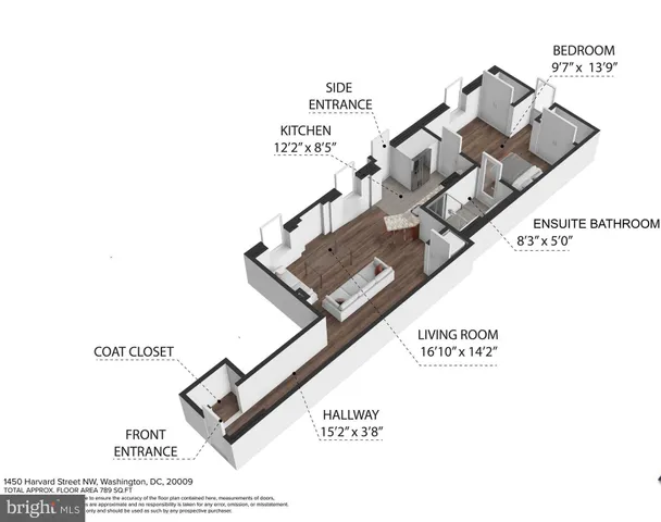 $2,100 | 1450 Harvard Street Northwest, Unit B, Washington, DC 20009