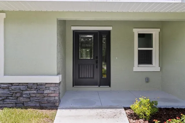 a view of front door of house