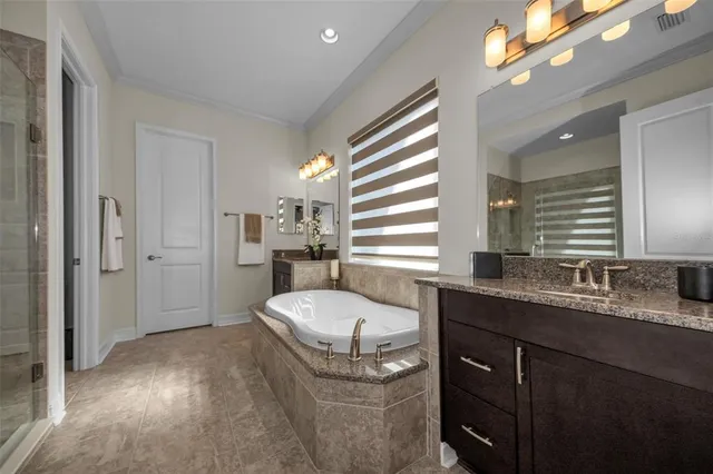 a view of a house and backyard from a patio