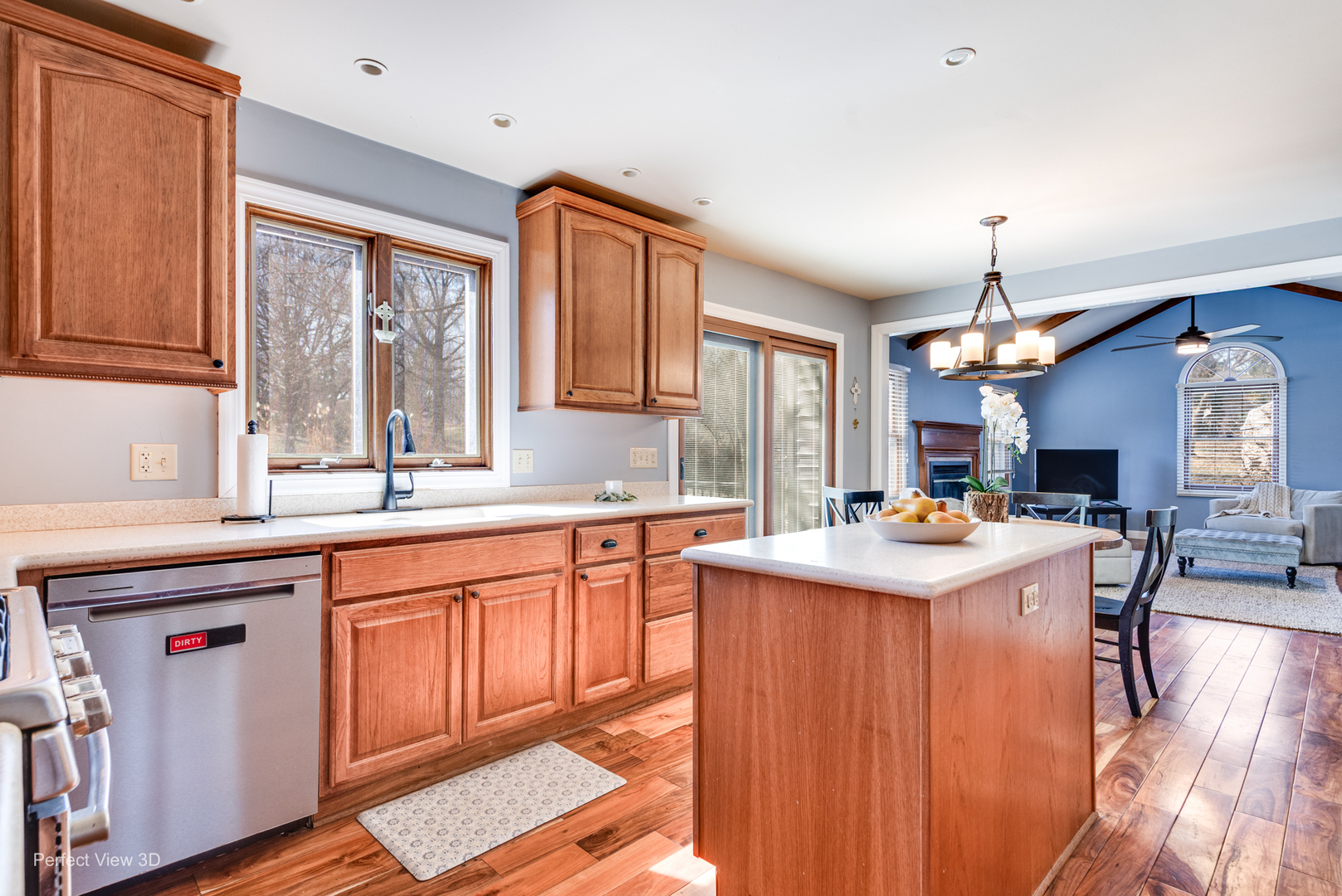 37W765 Spring Green Way Batavia, IL 60510 - Photo 9 of 29 a kitchen with granite countertop a sink stove and cabinets