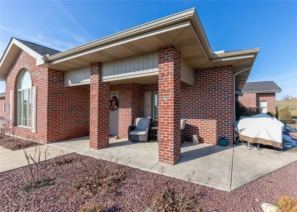 a front view of a house